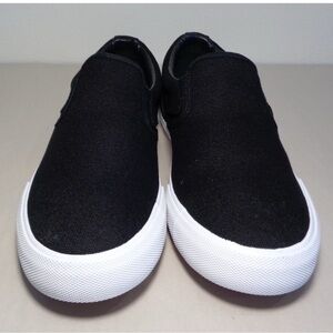 NWOB Hurley Size 12 M ARLO SLIP Black Canvas Sneakers